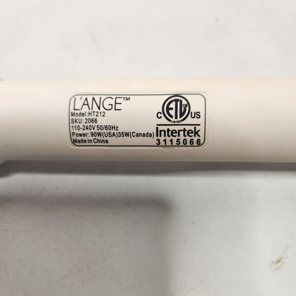L'ange Hair Curling Wand Iron HT212 White 1 Inch Barrel Digital Fast Heat Tested - Picture 3 of 4